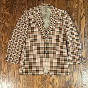 Vintage 70s Plaid Blazer Jacket
